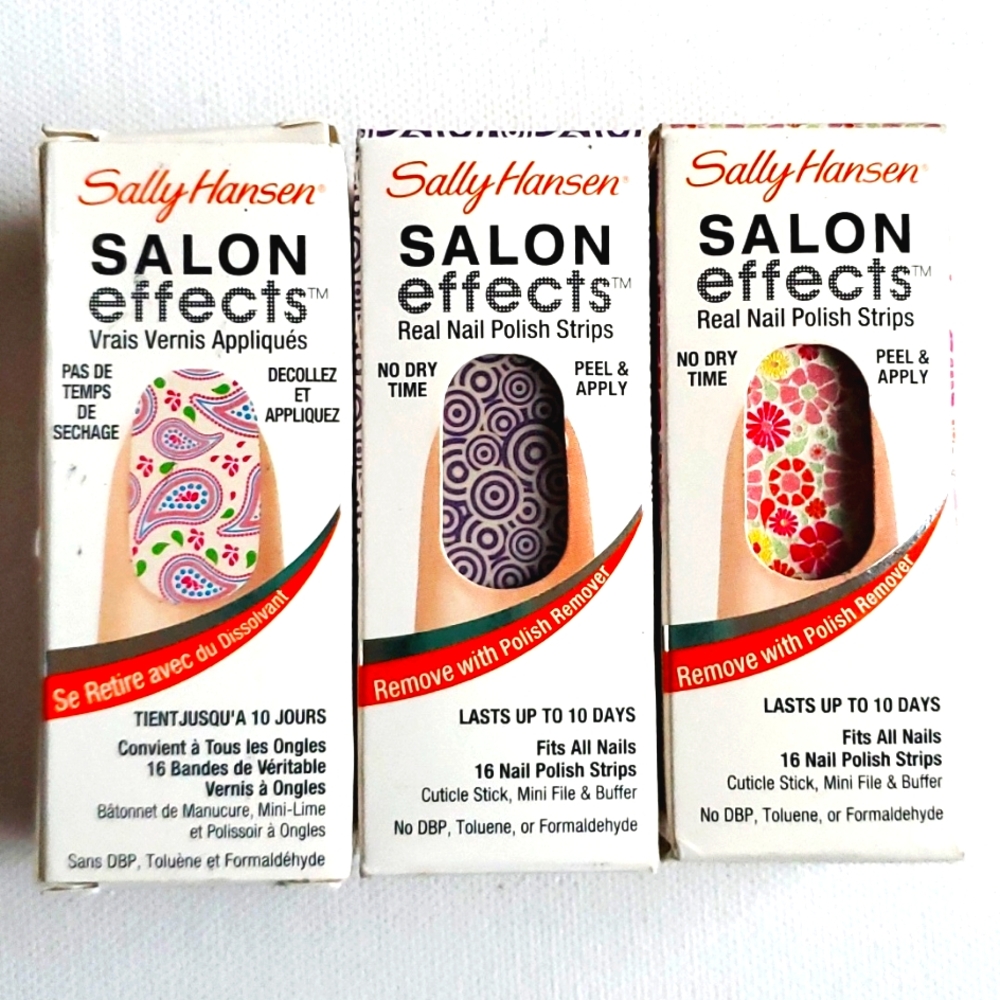 Sally Hansen Salon Effects Peel and Apply Nail Polish Strips Set of 3